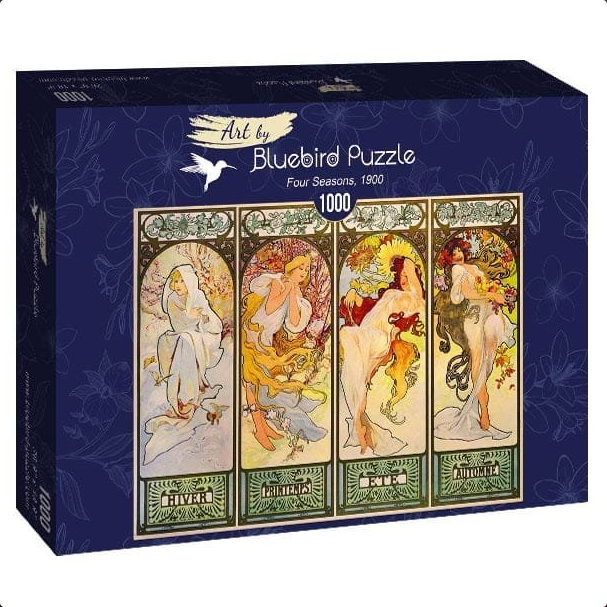 Puzzle Bluebird, Four Seasons 1000 Alfons Mucha